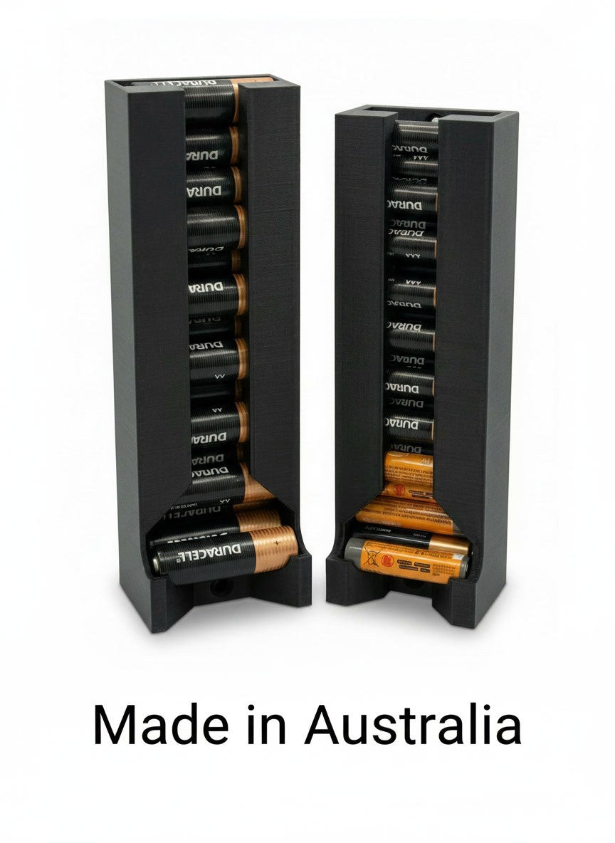 FIFO Battery Dispenser – 15 AA & 19 AAA Battery Holder Set