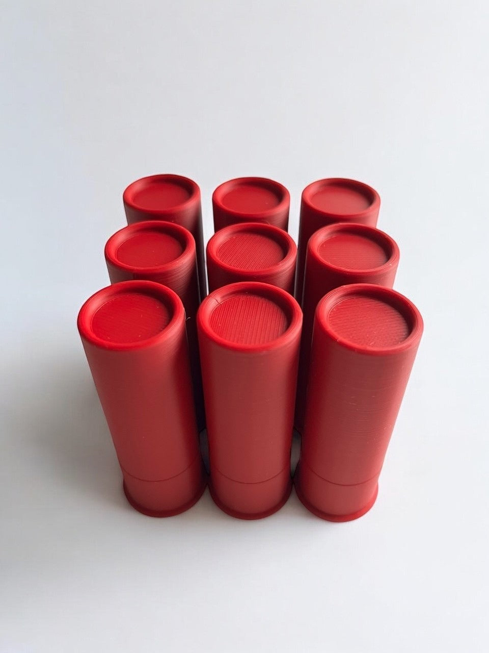 12GA Gauge Snap Caps – 9x Maroon Red Dummy Shotgun Shells Training Ammo Rounds