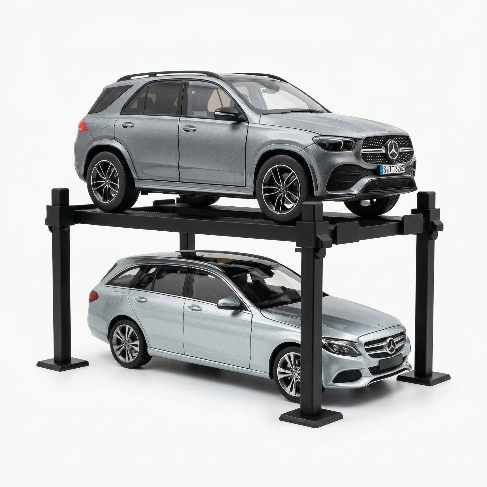 4 Pack - 1/24 Scale Diecast Car Display Hoist Lift Stand - 4 Post Workshop