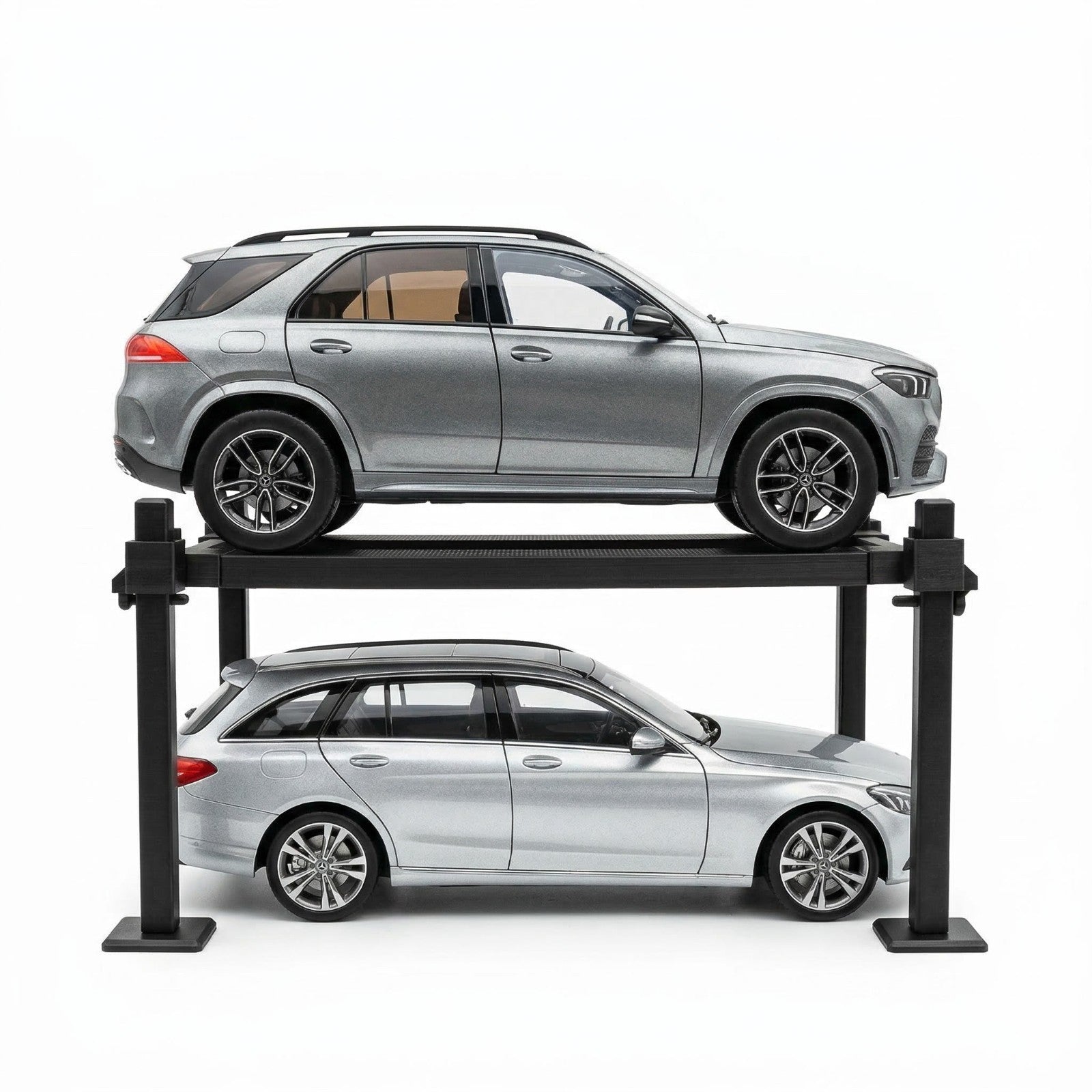 2 Pack - 1/24 Scale Diecast Car Display Hoist Lift Stand - 4 Post Workshop