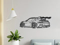 Porsche 911 GT3 RS Wall Art – 30cm Black Silhouette Car Decor