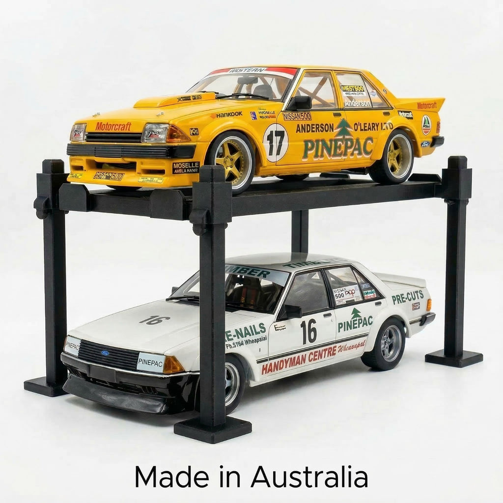 2 Pack - 1/18 Scale Diecast Car Display Hoist Lift Stand - 4 Post Workshop