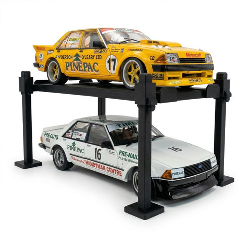 2 Pack - 1/18 Scale Diecast Car Display Hoist Lift Stand - 4 Post Workshop