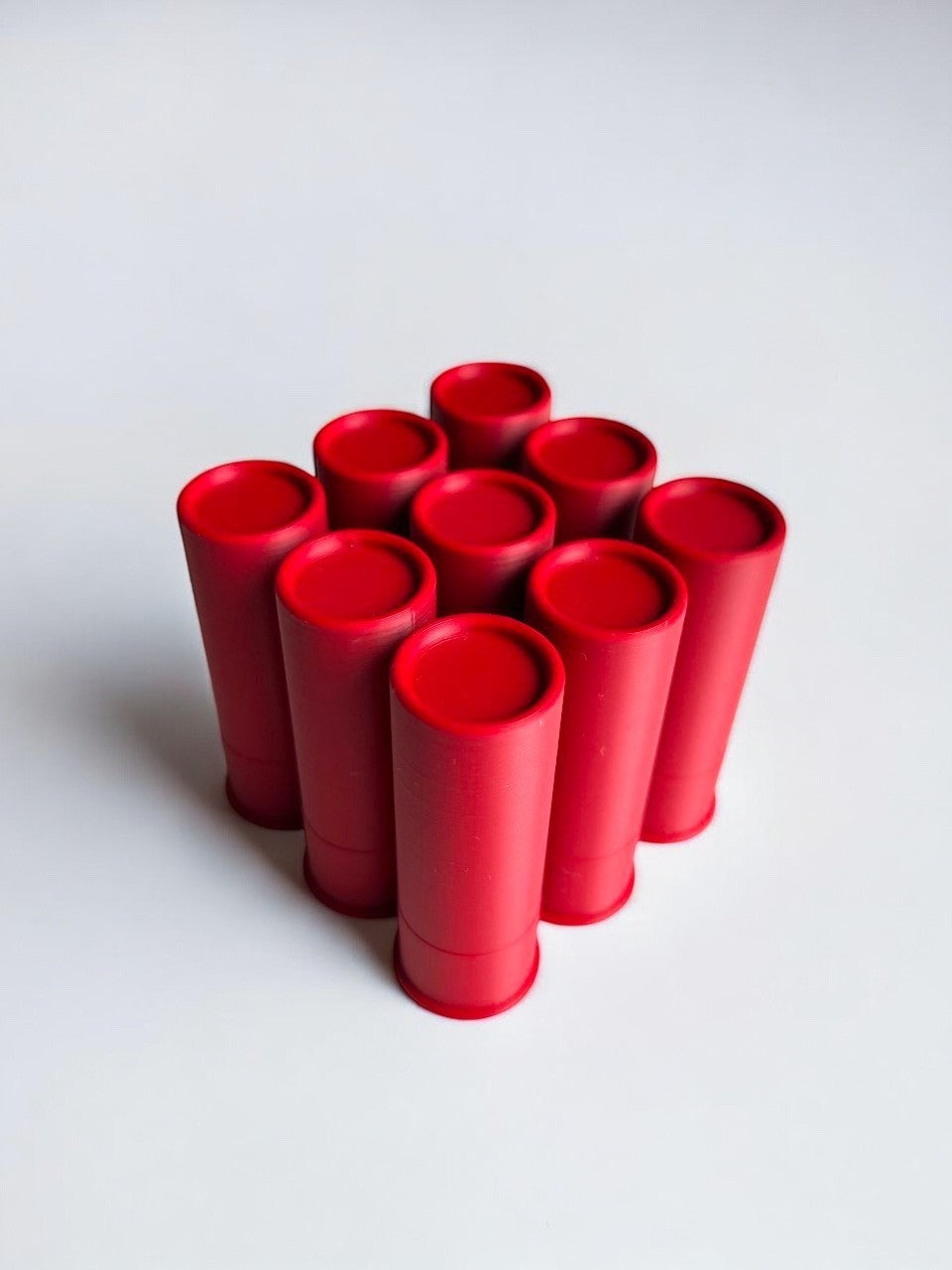 12GA Gauge Snap Caps – 9x Maroon Red Dummy Shotgun Shells Training Ammo Rounds