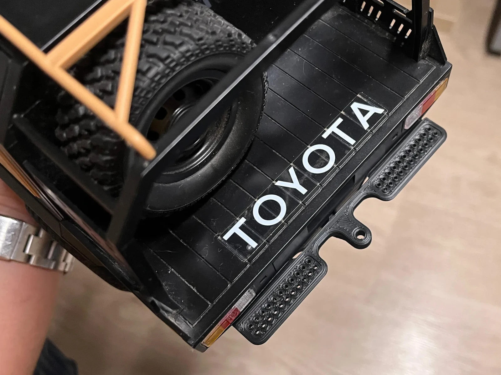 Trailer Hitch Tow Bar w/ Steps for MN82 S LC79 Toyota RC Car 1/12